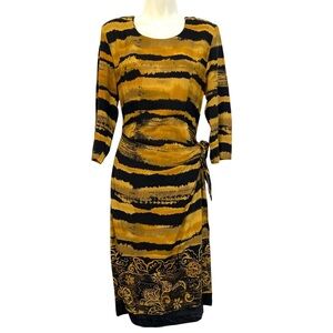 Vintage 90s Print Wrap Dress